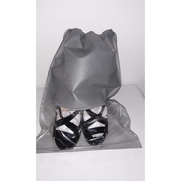 SOLD!! Jimmy Choo Sz 38.5 IT GESTURE Black Patent Leather Strappy Pumps - Picture 9 of 10